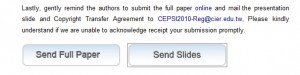 paper slide submission CEPSI 2010